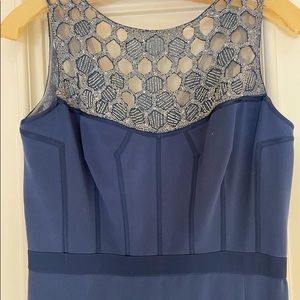 Badgley Mischka Royal Blue embellished long evening gown size 8